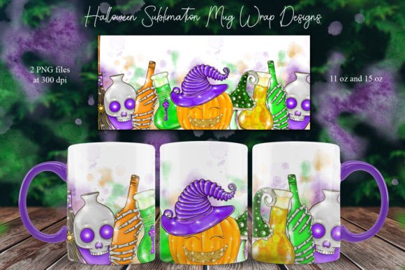 Download Halloween Mug Sublimation Designs, Witch - Sublimation design Collection