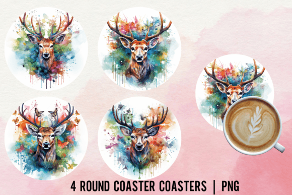 Download Deer Coaster Sublimation Designs - Sublimation design Collection